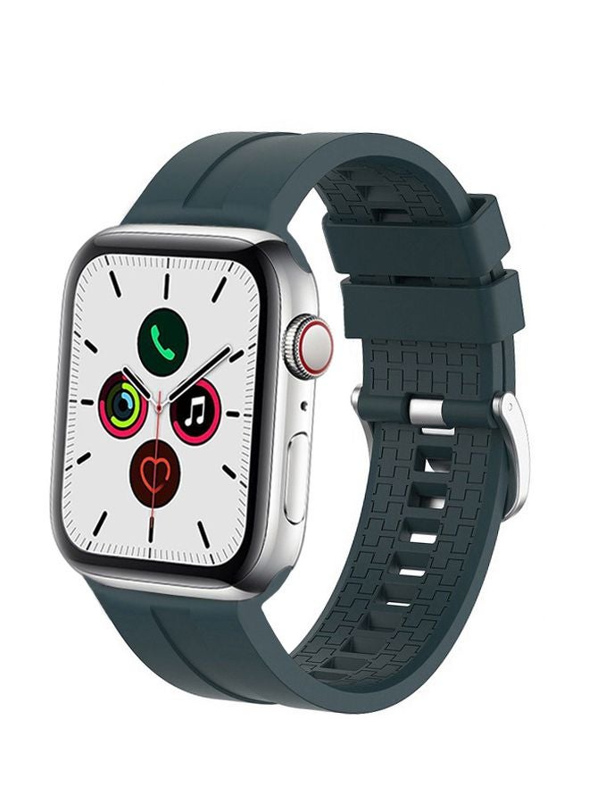 Perfii - Replacement Band For Apple Watch Series 5/4/3/2/1 44/42mm Dark Green - Image 1