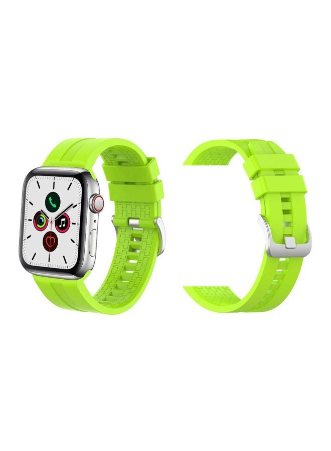 Perfii - Replacement Band For Apple Watch Series 5/4/3/2/1 44/42mm Neon Green - Image 1