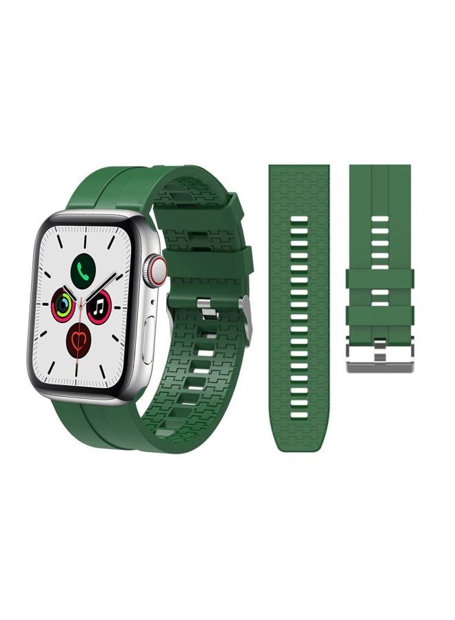 Perfii - Replacement Band For Apple Watch Series 5/4/3/2/1 44/42mm Pine Green - Image 1