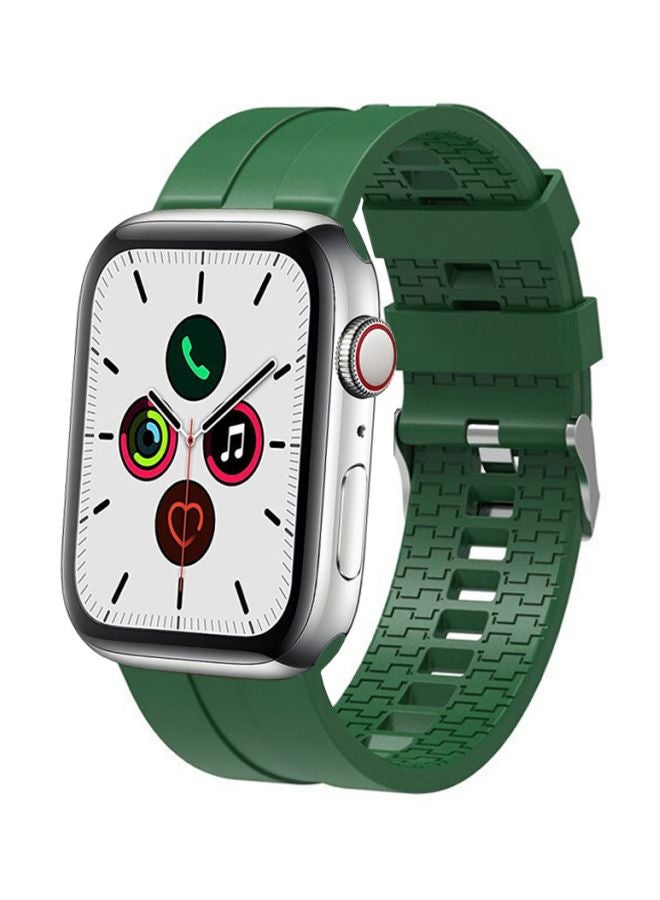 Perfii - Replacement Band For Apple Watch Series 5/4/3/2/1 44/42mm Pine Green - Image 1