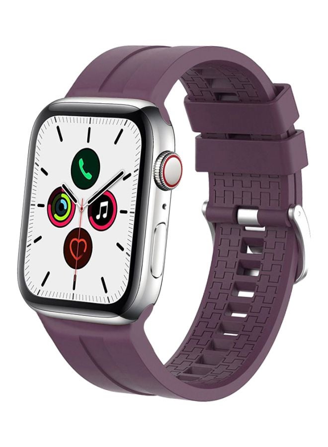 Perfii - Replacement Band For Apple Watch Series 5/4/3/2/1 44/42mm Purple - Image 1
