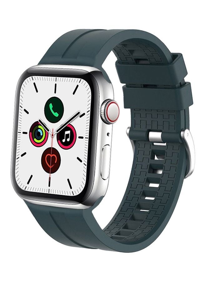 Perfii - Replacement Band For Apple Watch Series 5/4/3/2/1 40/38mm Dark Green - Image 1