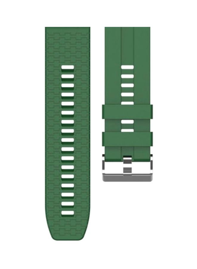 Perfii - Replacement Band For Apple Watch Series 5/4/3/2/1 40/38mm Pine Green/Silver - Image 1