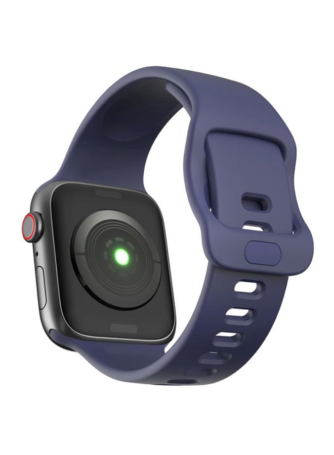 Perfii - Replacement Band For Apple Watch Series 5/4/3/2/1 44/42mm Blue - Image 1