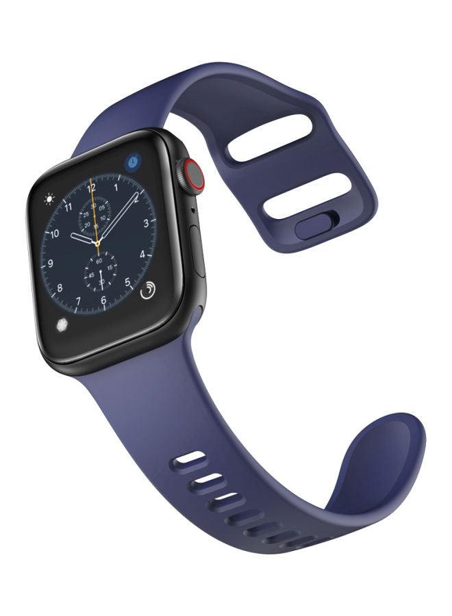 Perfii - Replacement Band For Apple Watch Series 5/4/3/2/1 44/42mm Blue - Image 1