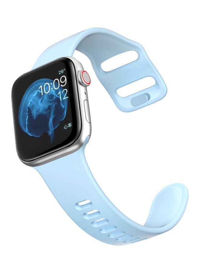 Perfii Replacement Band For Apple Watch Series 5/4/3/2/1 44/42mm Light Blue  - Image 2