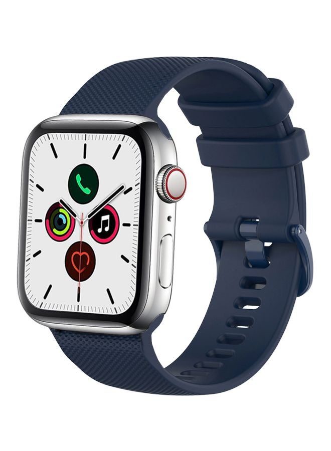 Perfii - Matrix Replacement Band For Apple Watch Series 5/4/3/2/1 40/38mm Dark Blue - Image 1