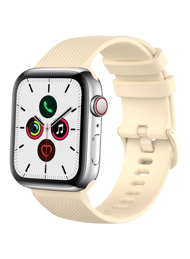 Perfii - Matrix Replacement Band For Apple Watch Series 5/4/3/2/1 40/38mm Cream White - Image 1