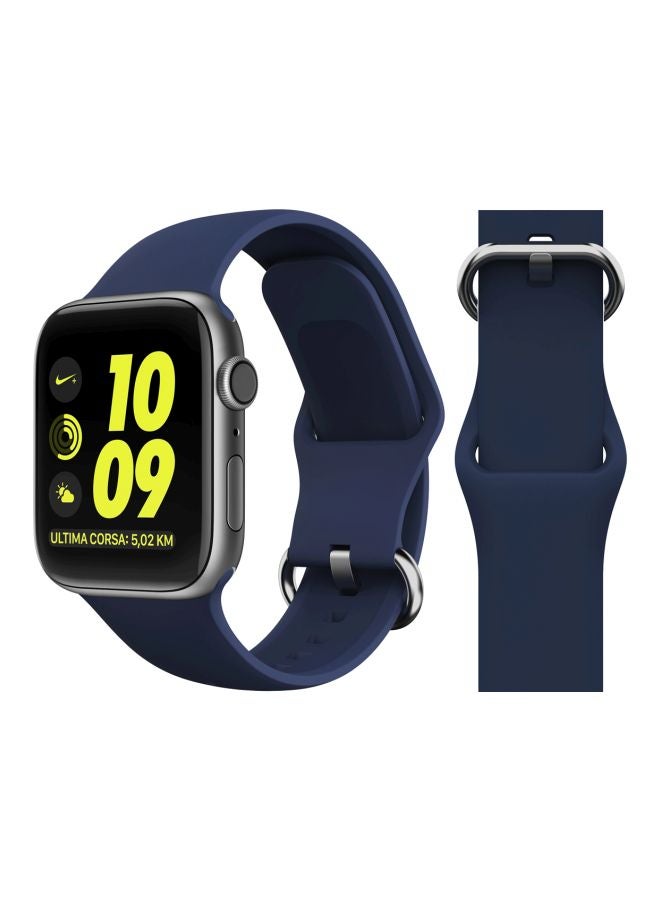 Perfii Replacement Band For Apple Watch Series 5/4/3/2/1 44/42 mm Midnight Blue - Image 2