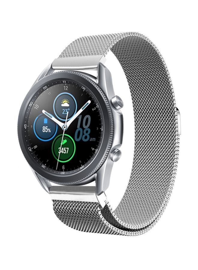 Perfii Replacement Band For Samsung Galaxy Watch3 45mm Silver  - Image 2