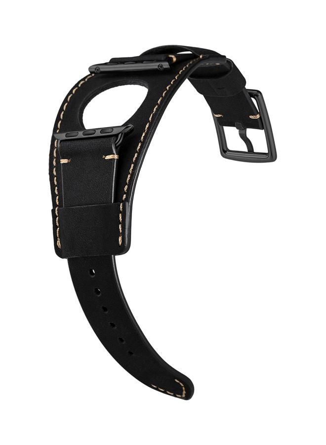 Perfii Replacement Band For Apple Watch Series 5/4/3/2/1 44/42 mm Double Black  - Image 1