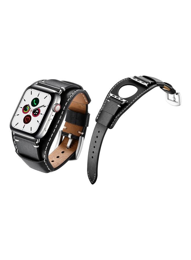 Perfii - Replacement Band For Apple Watch Series 5/4/3/2/1 40/38 mm Black - Image 1