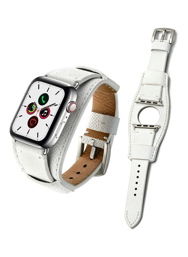 Perfii - Replacement Band For Apple Watch Series 5/4/3/2/1 44/42 mm White - Image 1
