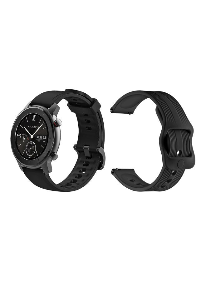 Perfii Replacement Band For Amazfit GTR Smartwatch 42 mm Black - Image 3