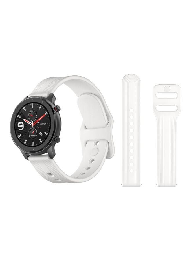 Perfii Replacement Band For Amazfit GTR Smartwatch 42 mm White - Image 2