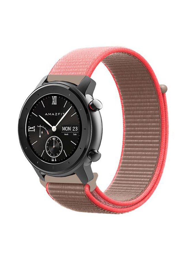 Perfii Replacement Band For Amazfit GTR Smartwatch 42 mm Neon Pink  - Image 1