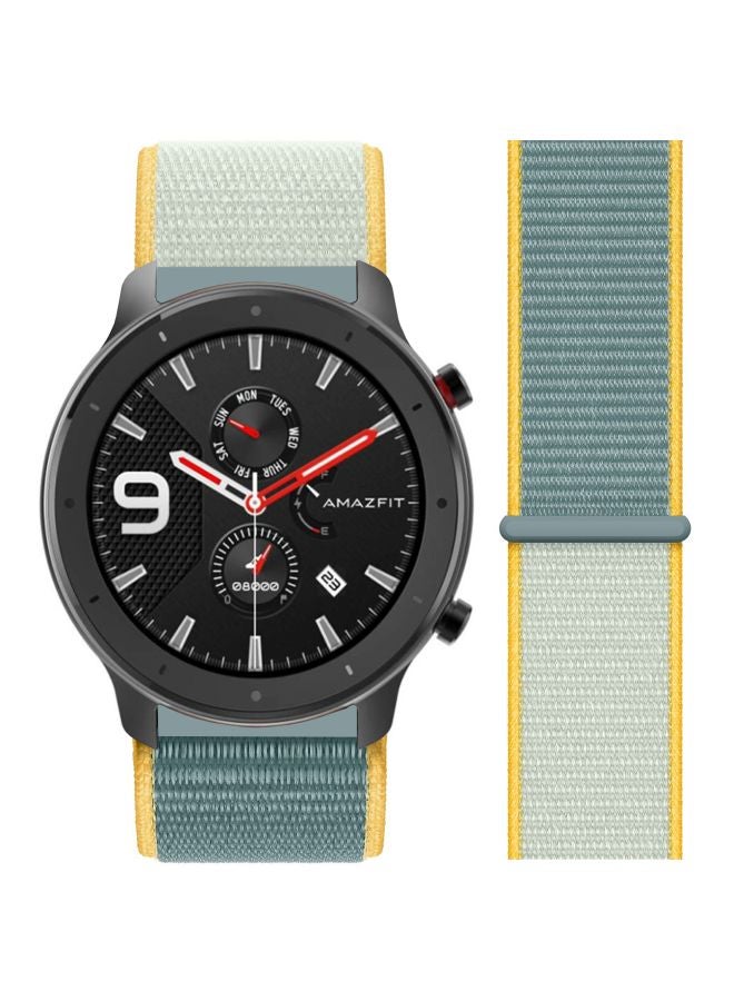 Perfii Replacement Band For Amazfit GTR Smartwatch 47 mm Sunshine Green/Yellow - Image 3