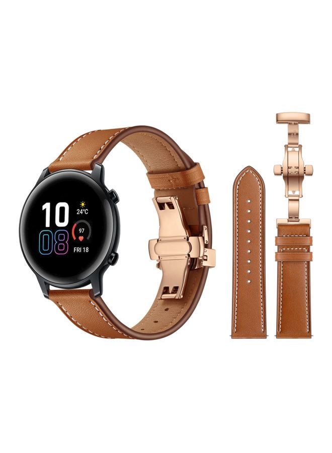 Perfii Replacement Band For Honor MagicWatch 2 42 mm Brown  - Image 2