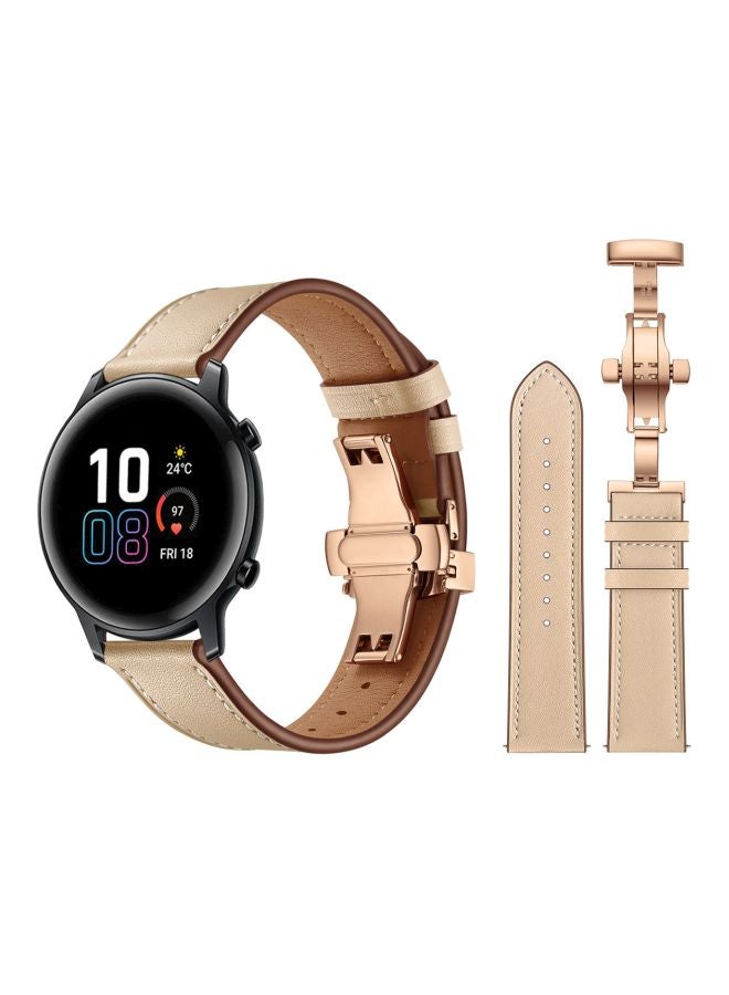 Perfii Replacement Band For Honor MagicWatch 2 42 mm Creamsand - Image 2