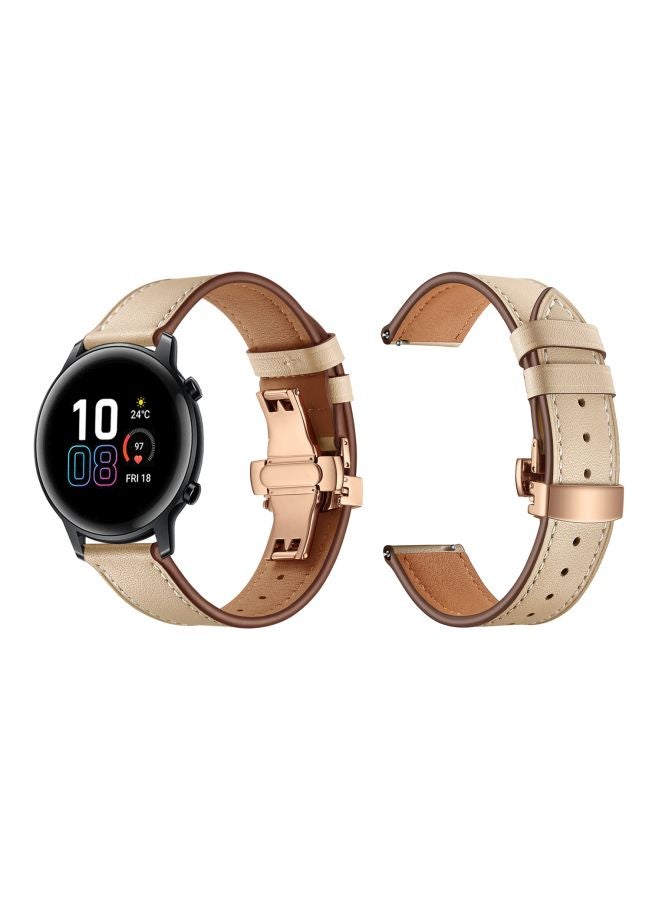 Perfii Replacement Band For Honor MagicWatch 2 42 mm Creamsand - Image 3