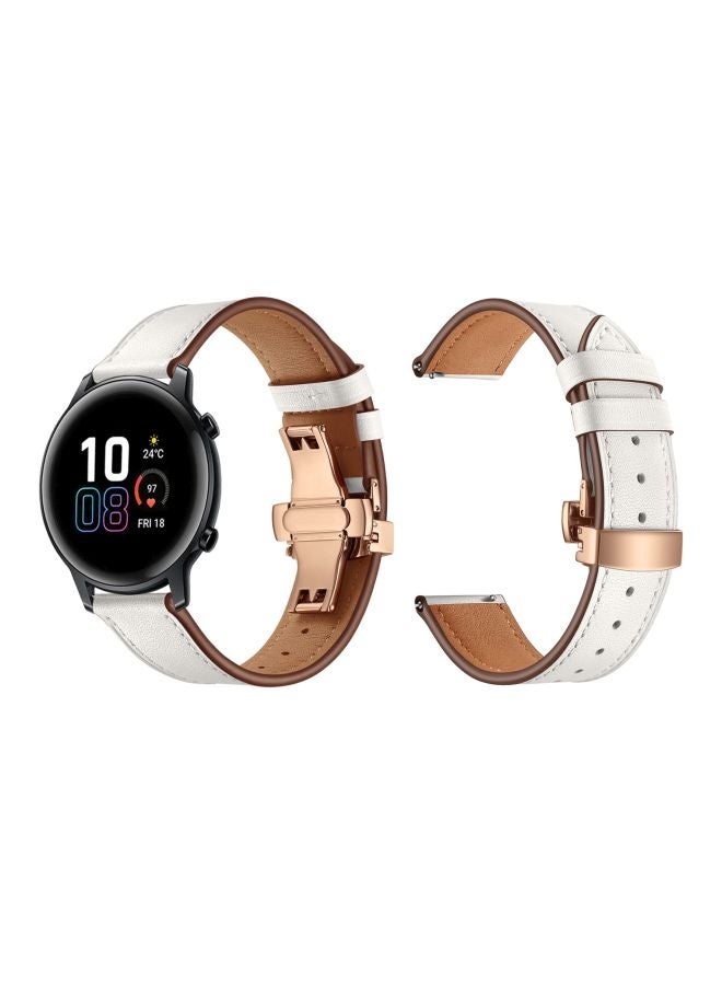 Perfii - Replacement Band For Honor MagicWatch 2 42mm White/Rose Gold - Image 1
