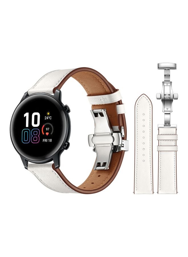 Perfii Replacement Band For Honor MagicWatch 2 42mm White/Silver - Image 2