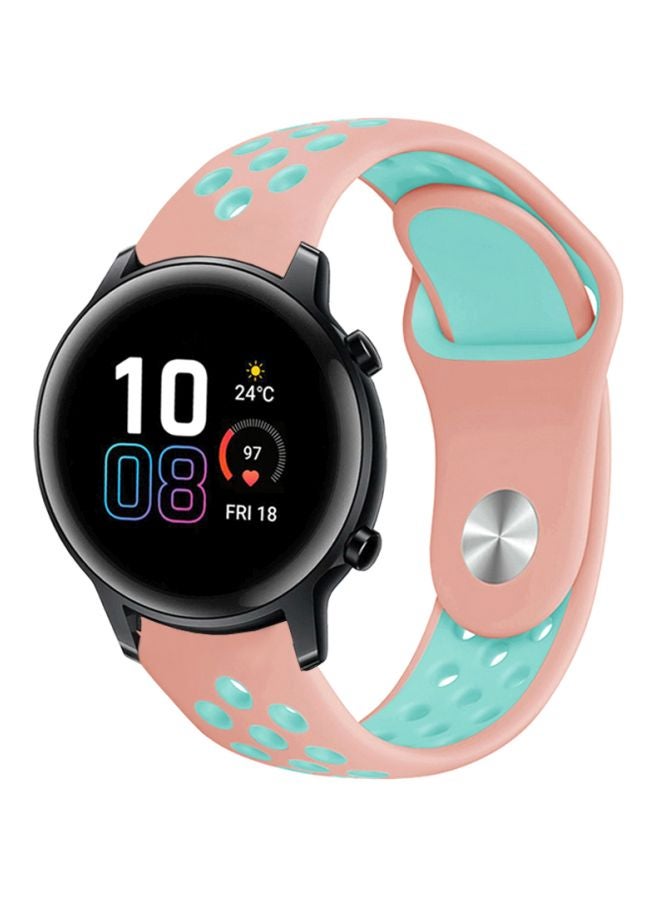 بيرفيي سوار بديل لساعة هونر يد ماجيك واتش 2 مقاس 42 مم وردي/ أخضر - Image 1