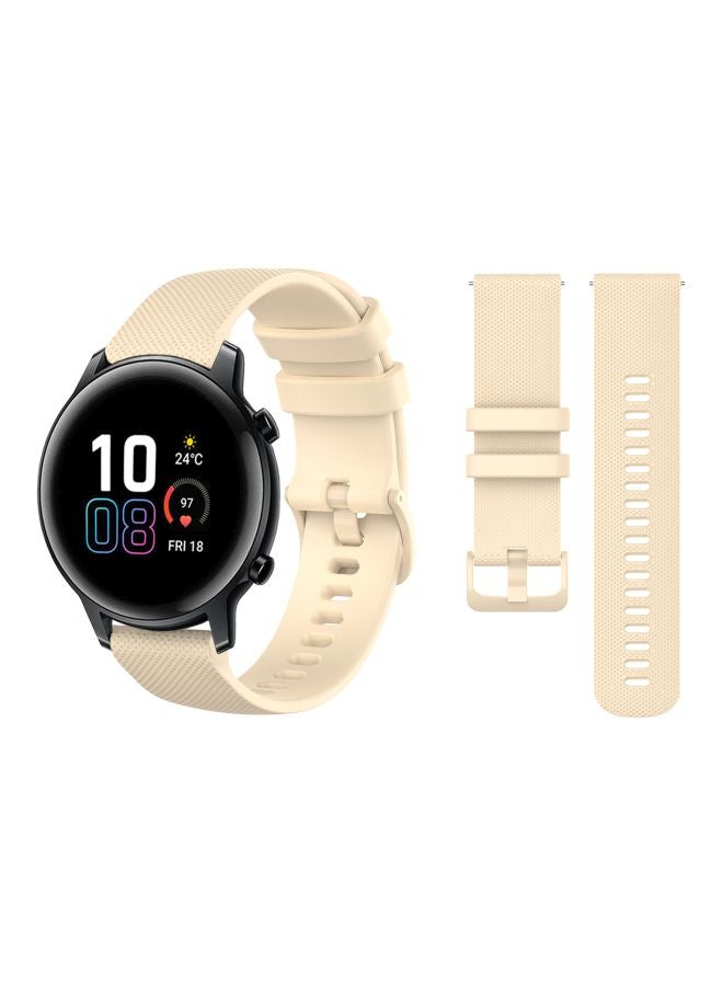 Perfii Replacement Band For Honor MagicWatch 2 42mm Cream  - Image 3