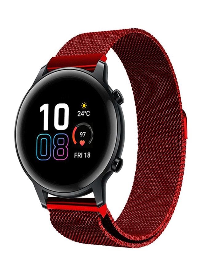 Perfii Replacement Band For Honor MagicWatch 2 42mm Red - Image 2