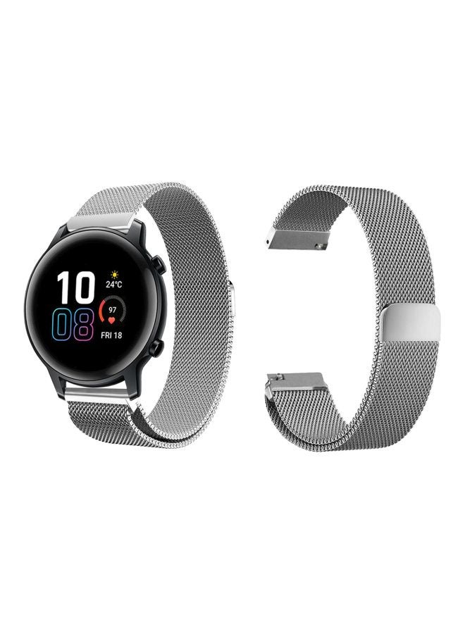 Perfii Replacement Band For Honor MagicWatch 2 42mm Silver - Image 2