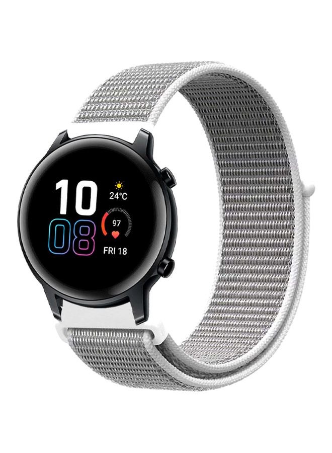 Perfii Replacement Band For Honor MagicWatch 2 42mm Seashell Silver - Image 1