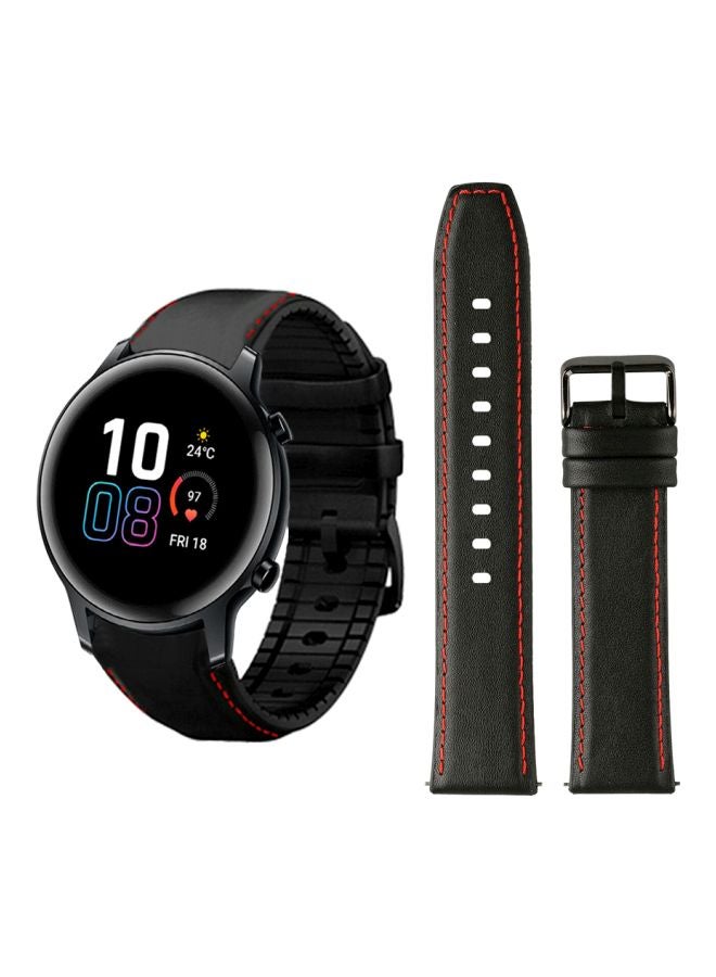 Perfii Replacement Band For Honor MagicWatch 2 42mm Black/Red - Image 2