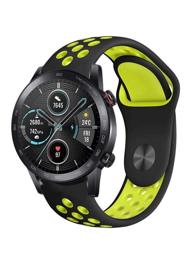 بيرفيي سوار بديل لساعة هونر ماجيك 2 مقاس 46 مم أسود / أخضر نيوني - Image 1