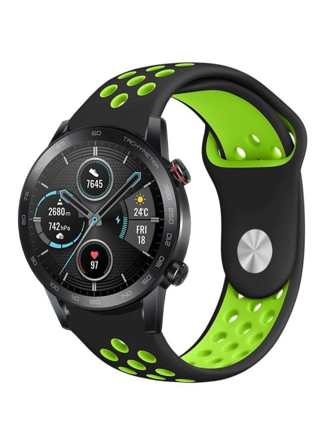 Perfii Replacement Band For Honor MagicWatch 2 46mm Black/Neon Green - Image 1