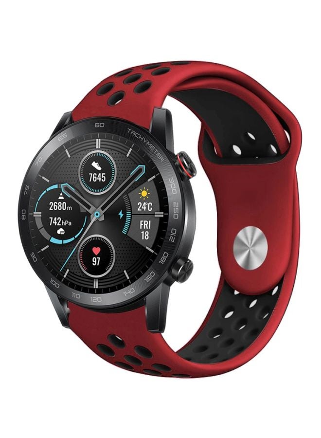 Perfii Replacement Band For Honor MagicWatch 2 46mm Red/Black - Image 1