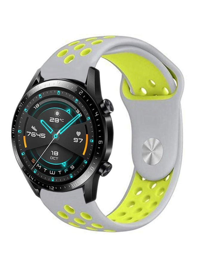 Perfii Replacement Band For Honor MagicWatch 2 46mm Grey/Green  - Image 1