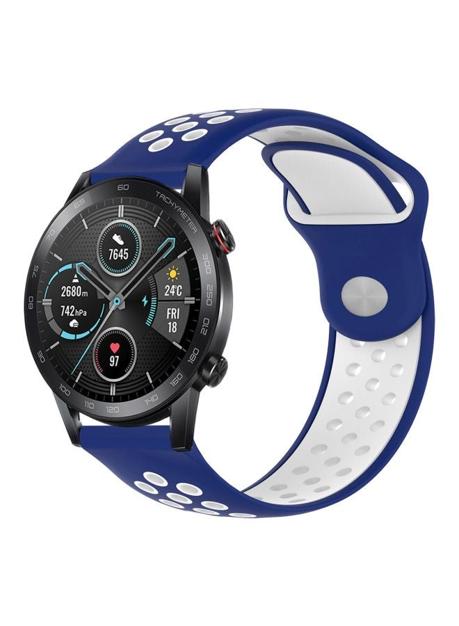Perfii Replacement Band For Honor MagicWatch 2 46mm Blue/White - Image 2