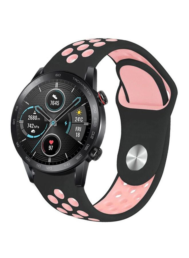 Perfii Replacement Band For Honor MagicWatch 2 46mm Black/Pink - Image 2