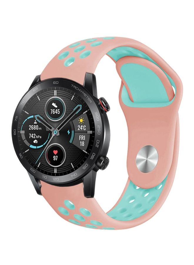 بيرفيي سوار بديل لساعة هونر ماجيك 2 مقاس 46 مم وردي/ أخضر - Image 2