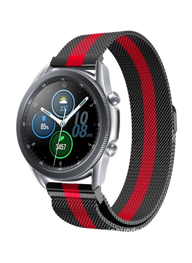 بيرفيي سوار بديل لساعة سامسونج جالاكسي 3 مقاس 45 مم أسود/أحمر - Image 2