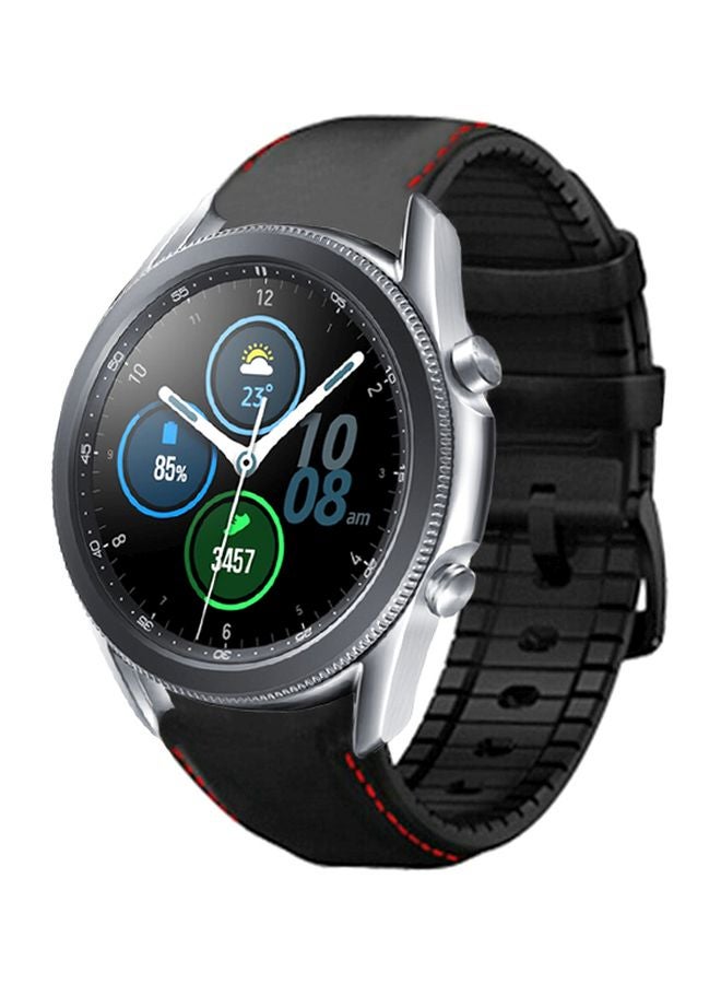 Perfii Replacement Band For Samsung Galaxy Watch3 45mm Black/Red - Image 2