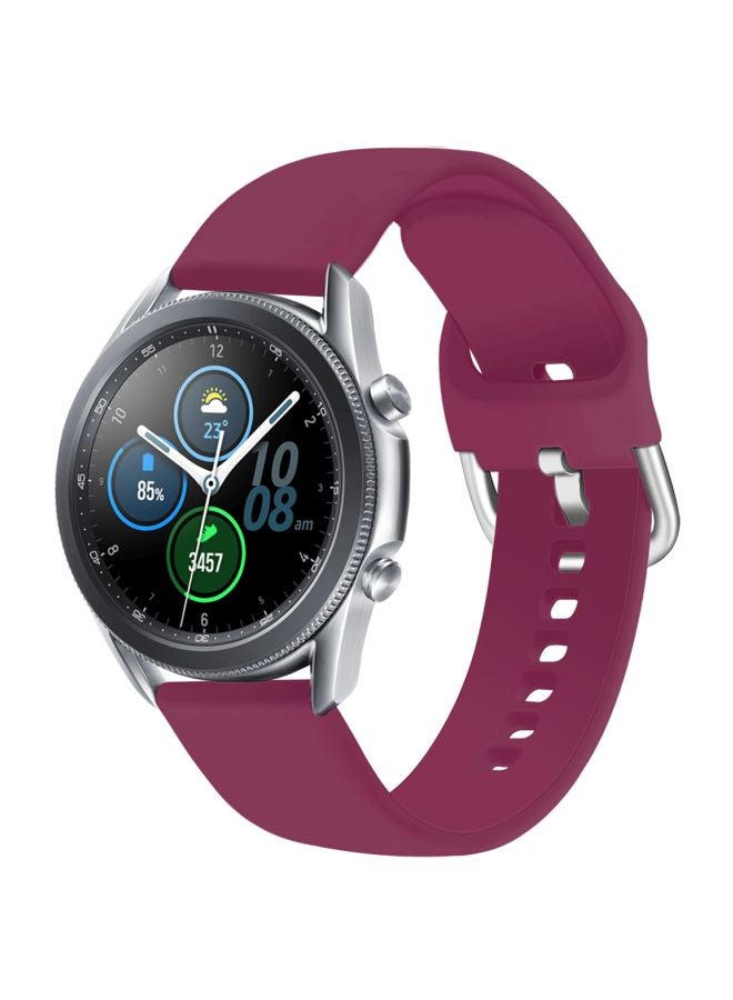 Perfii Replacement Band For Samsung Galaxy Watch3 45mm Wine Red - Image 2