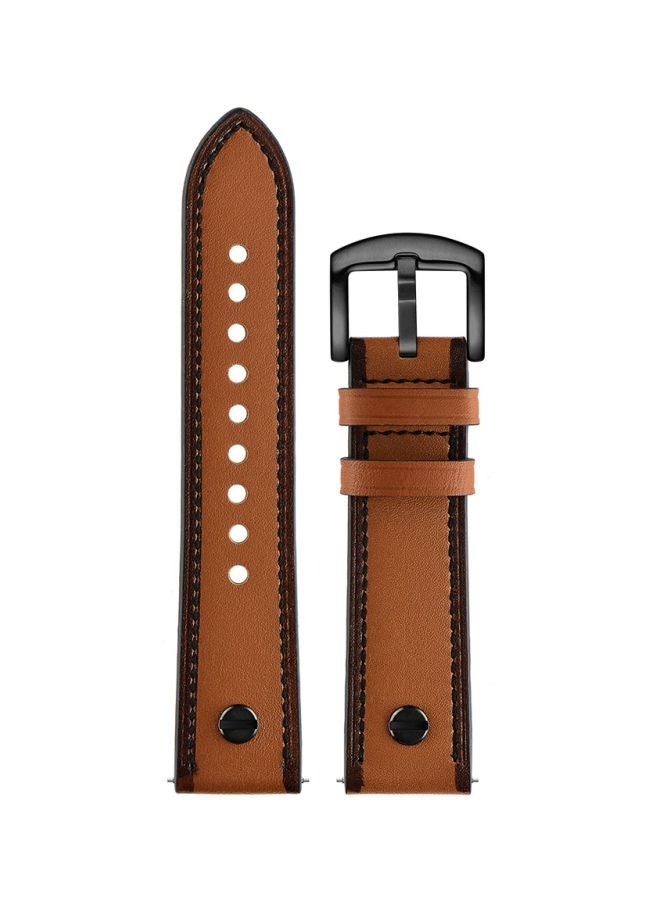 Perfii Replacement Band For Samsung Galaxy Watch3 45mm Brown