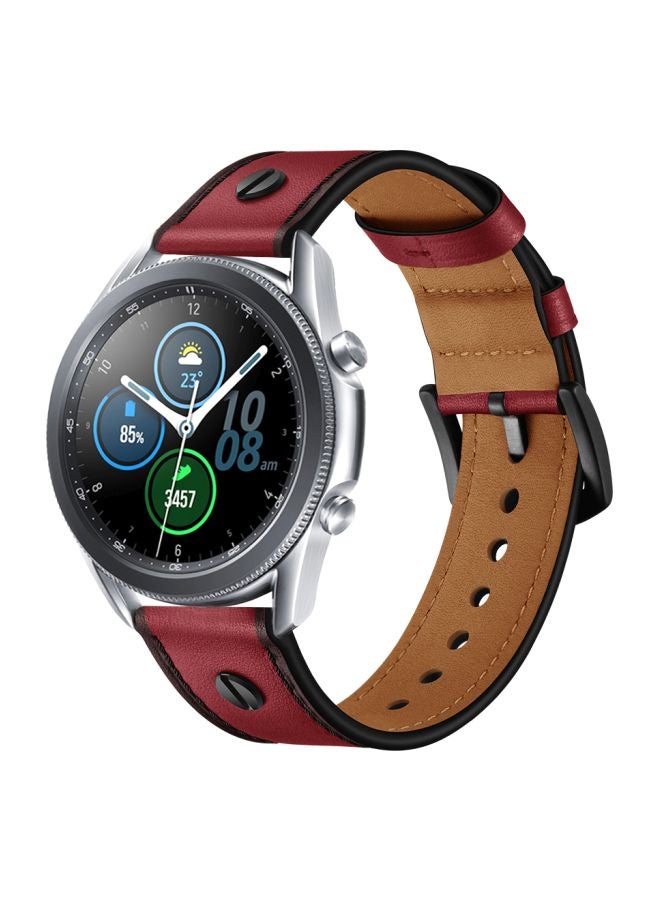 Perfii Replacement Band For Samsung Galaxy Watch3 45mm Wine Red - Image 2