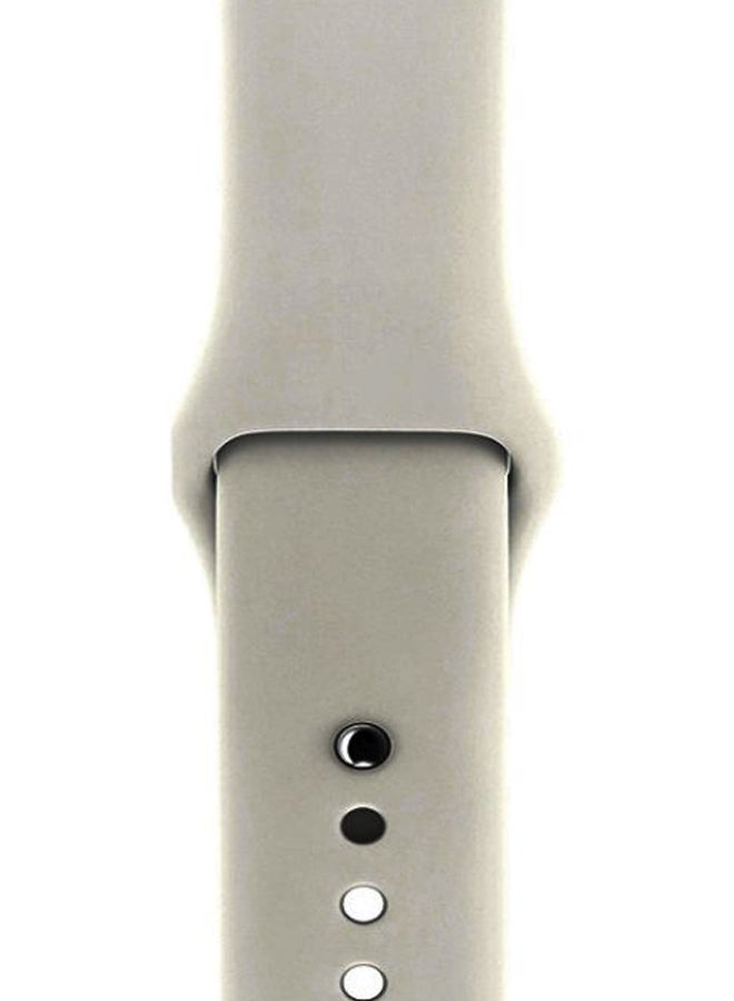 بيرفيي سوار بديل لساعة سامسونج جالاكسي 3 مقاس 45 مم أبيض ناعم - Image 2