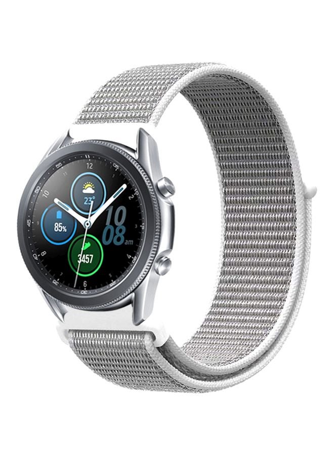 Perfii Replacement Band For Samsung Galaxy Watch3 45mm Seashell Silver  - Image 1
