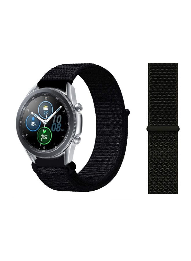 Perfii Nylon Replacement Band For Samsung Galaxy Watch3 Dark Black - Image 2