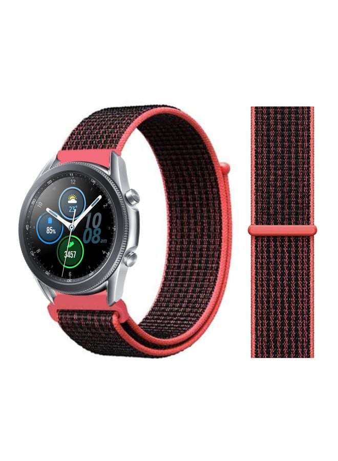 Perfii Replacement Band For Samsung Galaxy Watch3 45mm Red/Black - Image 2