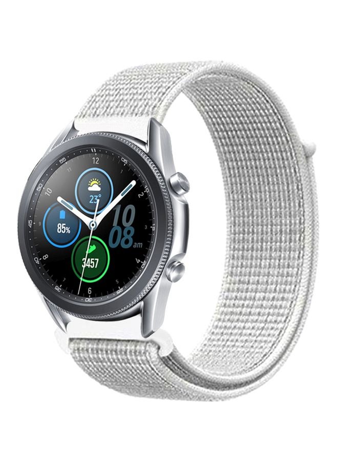 بيرفيي سوار بديل لساعة سامسونج جالاكسي 3 مقاس 45 مم أبيض ساميت - Image 1