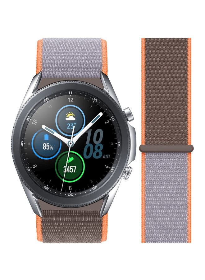 Perfii Replacement Band For Samsung Galaxy Watch 3 45mm Grey/Brown/Neon Pink - Image 2